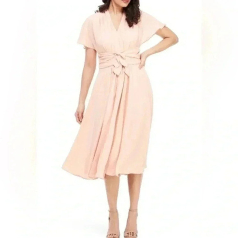 Gal meets glam collection Jane tie midi womens dress size 20